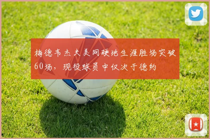 梅德韦杰夫美网硬地生涯胜场突破60场，现役球员中仅次于德约